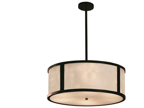 Justice Design Group Clouds 6-Light Bronze Drum Pendant
