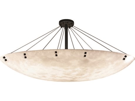Justice Design Group Clouds 16-Light6-Light Bronze Bowl Semi Flush Mount
