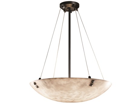 Justice Design Group Clouds 3-Light Bronze Bowl Pendant
