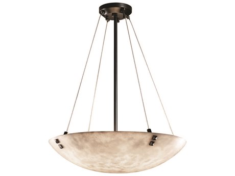 Justice Design Group Clouds 6-Light Bronze Bowl Pendant
