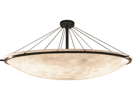 Justice Design Group Clouds 16-Light6-Light Bronze Bowl Semi Flush Mount