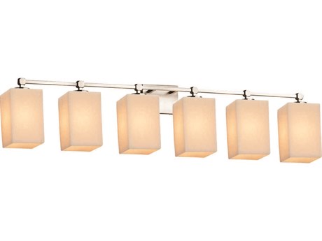 Justice Design Group Candlearia 6-Light Nickel Vanity Light