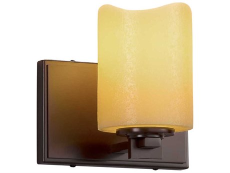 Justice Design Group Candlearia 1-Light Bronze Wall Sconce