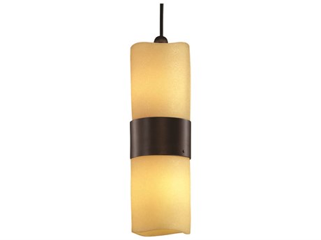 Justice Design Group Candlearia 2-Light Bronze Cylinder Mini Pendant
