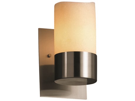 Justice Design Group Candlearia 1-Light Nickel Wall Sconce