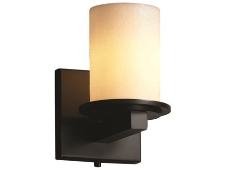 Justice Design Group Candlearia 1-Light Black Wall Sconce