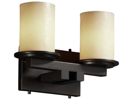 Justice Design Group Candlearia 2-Light Black Vanity Light