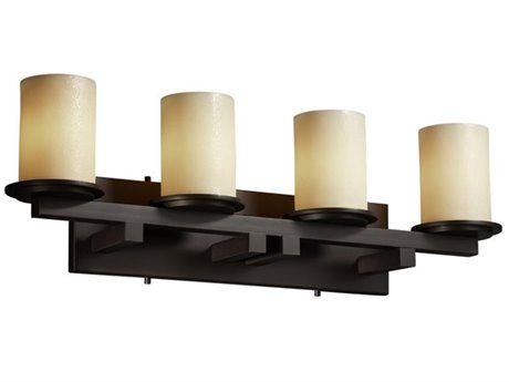 Justice Design Group Candlearia 4-Light Black Vanity Light