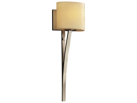 Justice Design Group Candlearia Nickel Wall Sconce