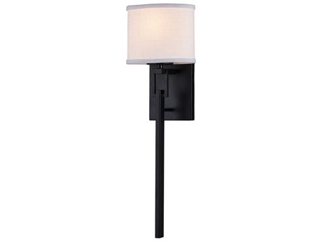 Justice Design Group Textile 1-Light Matte Black Wall Sconce