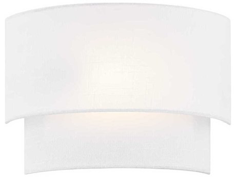 Justice Design Group Textile 1-Light White Linen ADA Wall Sconce
