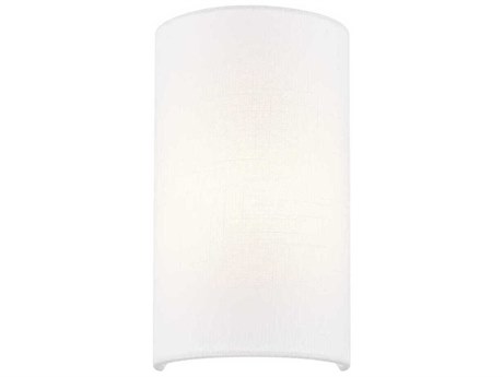 Justice Design Group Textile 1-Light White Linen ADA Wall Sconce