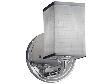 Justice Design Group Textile 1-Light Chrome Wall Sconce