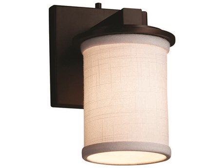 Justice Design Group Textile 1-Light Bronze Wall Sconce