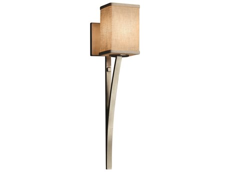 Justice Design Group Textile Nickel Wall Sconce