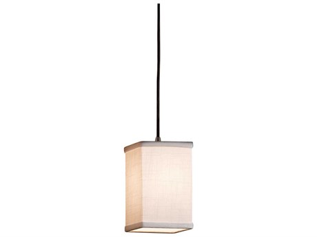 Justice Design Group Textile 1-Light Black Mini Pendant