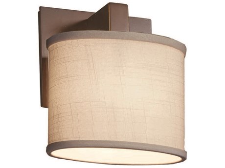 Justice Design Group Textile 1-Light Black Wall Sconce