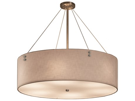 Justice Design Group Textile Nickel Drum Pendant