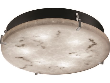 Justice Design Group Lumenaria Black Round Flush Mount