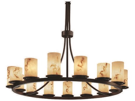 Justice Design Group Lumenaria 15-Light Bronze Cylinder Chandelier