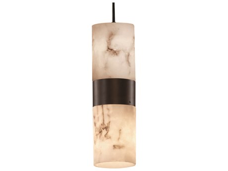 Justice Design Group Lumenaria 2-Light Bronze Cylinder Mini Pendant