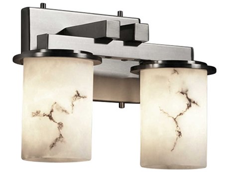 Justice Design Group Lumenaria 2-Light Nickel Vanity Light