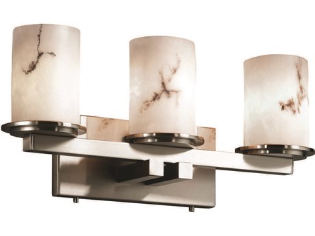 Justice Design Group Lumenaria 3-Light Nickel Vanity Light