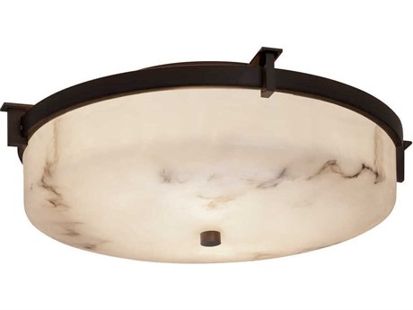 Justice Design Group Lumenaria Bronze Round Flush Mount