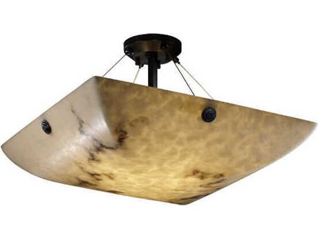 Justice Design Group Lumenaria 6-Light Bronze Bowl Semi Flush Mount