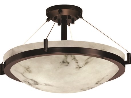 Justice Design Group Lumenaria 8-Light Bronze Bowl Semi Flush Mount