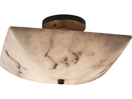 Justice Design Group Lumenaria 2-Light Bronze Bowl Semi Flush Mount
