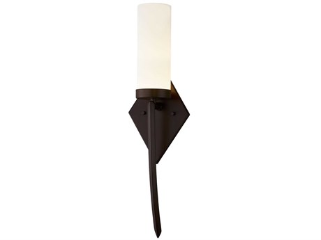 Justice Design Group Fusion 1-Light Black Glass LED Wall Sconce