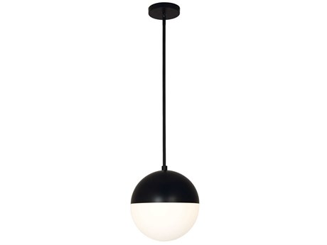 Justice Design Group Fusion 2-Light Black Glass LED Globe Mini Pendant