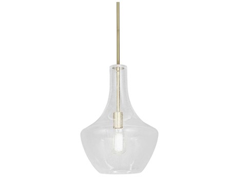Justice Design Group Fusion 1-Light Brass Glass Pendant