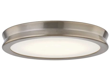 Justice Design Group Fusion Brass Glass LED Round Flush Mount