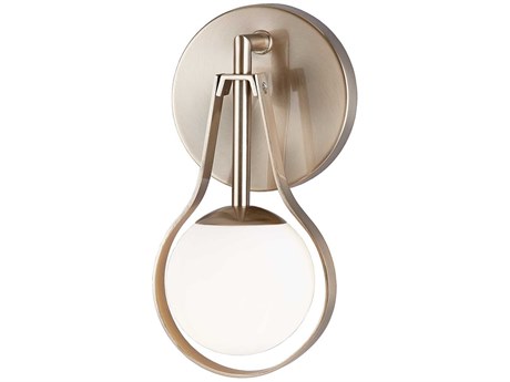 Justice Design Group Fusion 1-Light Brass Glass LED Wall Sconce