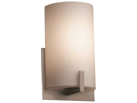 Justice Design Group Fusion Nickel Glass Wall Sconce