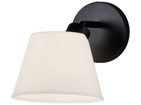Justice Design Group Fusion 1-Light Matte Black Glass Wall Sconce