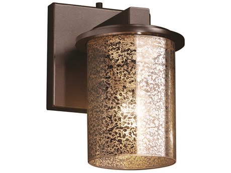 Justice Design Group Fusion 1-Light Bronze Glass Wall Sconce