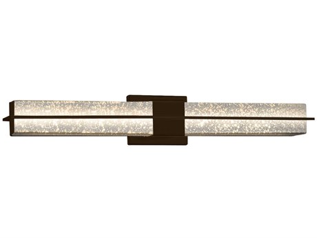 Justice Design Group Fusion Nickel Glass LED Vanity Light