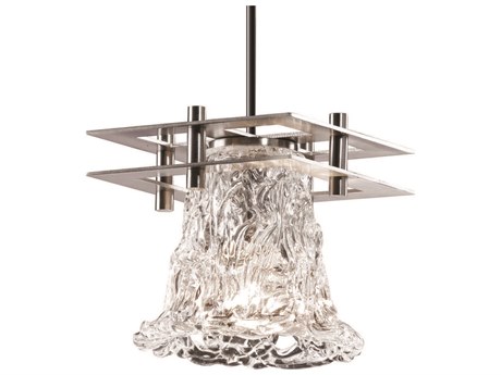 Justice Design Group Veneto Luce 1-Light Nickel Glass Bell Mini Pendant