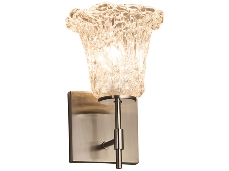 Justice Design Group Veneto Luce 1-Light Clear Glass Wall Sconce