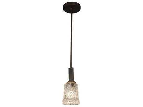 Justice Design Group Veneto Luce Bronze Glass Bell Mini Pendant