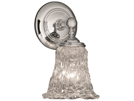 Justice Design Group Veneto Luce 1-Light Chrome Glass Wall Sconce