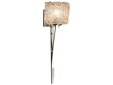 Justice Design Group Veneto Luce Chrome Glass Wall Sconce