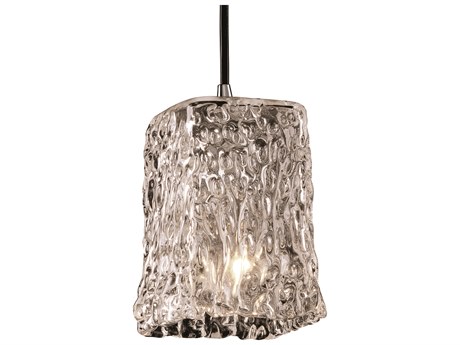 Justice Design Group Veneto Luce 1-Light Clear Glass Mini Pendant