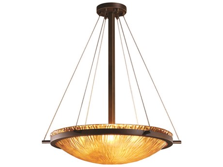 Justice Design Group Veneto Luce 6-Light Bronze Glass Bowl Pendant