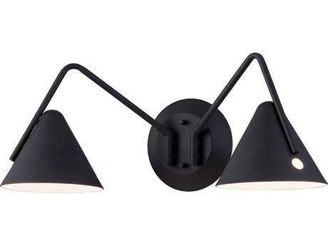Justice Design Group Matte Black Textured LED Wall Sconce