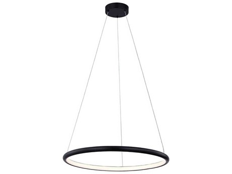 Justice Design Group Matte Black LED Round Pendant