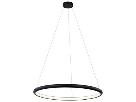 Justice Design Group Matte Black LED Round Pendant